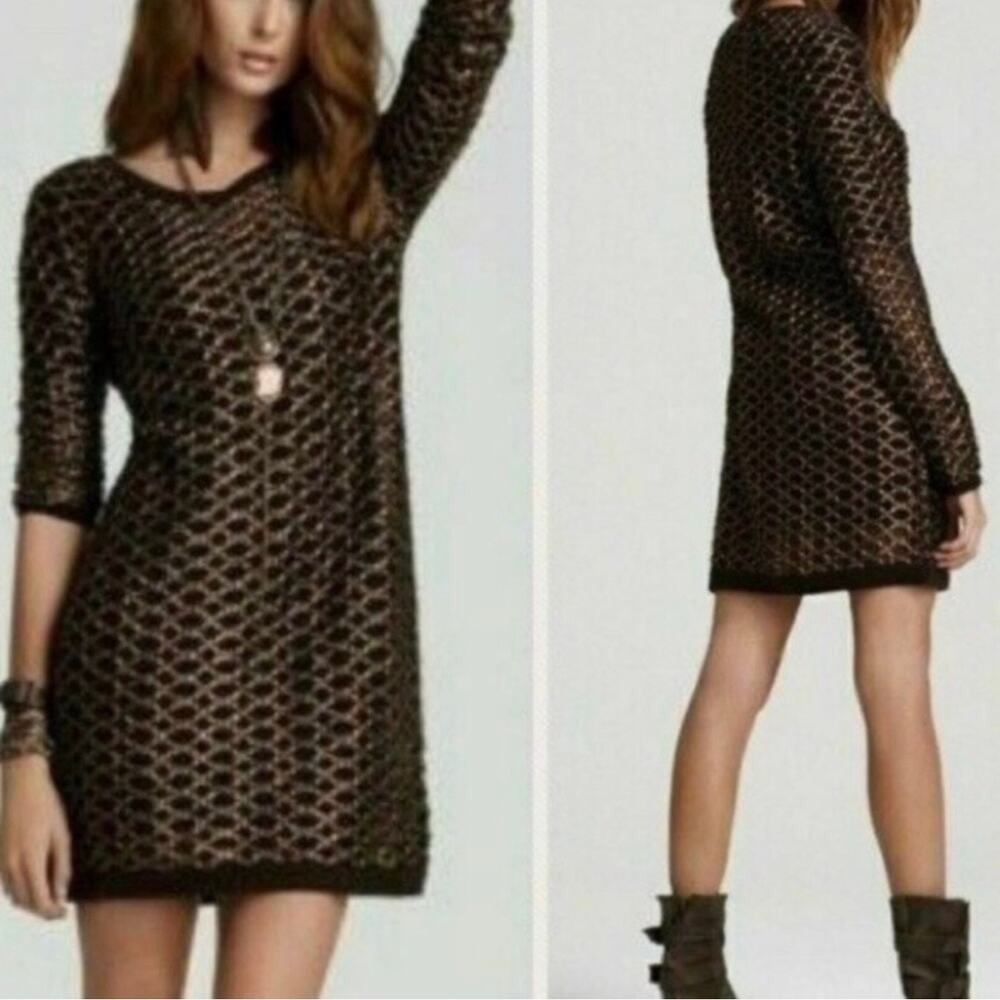 Free People New Romantics Small S‎ Tunic Dress Joan Of Arc Knit Sweater Women's